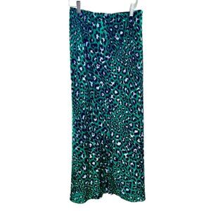 Olivia von Halle silk leopard print skirt